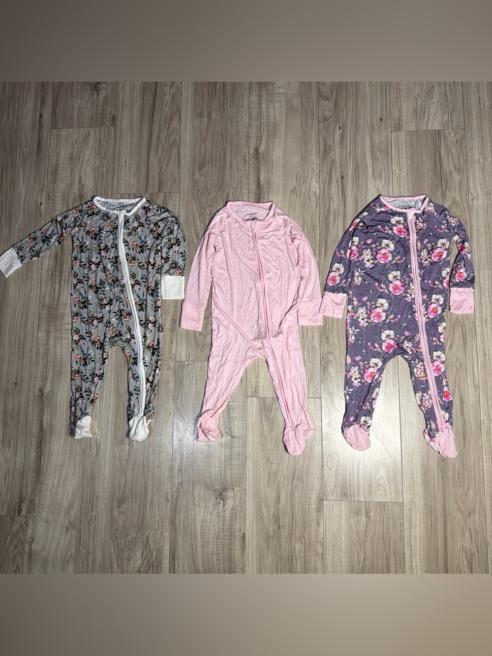 Girls' Pink Footed One-Piece Pajamas - Soft Zip Sleepwear